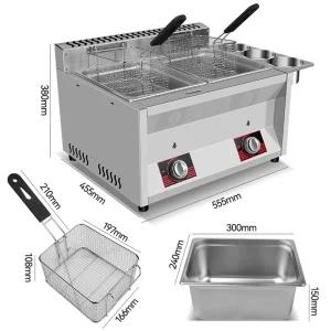 업소용 더블 튀김기 전기튀김기 탁상형 프라이어