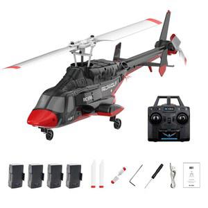 RC ERA A61 4CH 원격 조종 헬리콥터 - 고정 높이 호버, 긴 비행 시간, 초보자를 위한 RTF 군용기를 갖춘 1/52 스케일 플라잉 울프 단일 로터 헬리