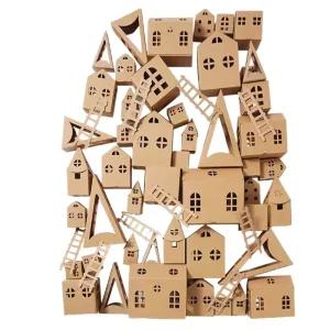 종이 집 골판지 만들기 텐트 조립식 하우스 대형 색칠가능 DIY 판지