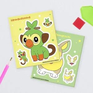 [골드스마일]포켓몬 보석십자수 큐빅스티커 흥나숭과 멍파치 12X14