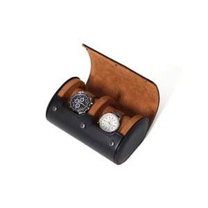 남성용 시계 롤 여행용 케이스 - 수납 정리함 및 분리형 베개와 가정용 고체 칸막이를 전시하여 모든 손목시계와 스마트 시계에 맞습니다.