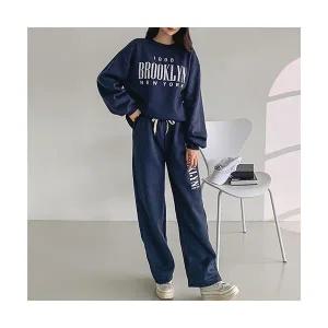 기모 브루클린 맨투맨 팬츠 SET