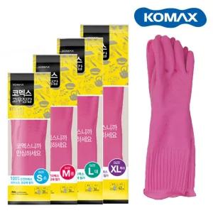 코멕스 천연라텍스 고무장갑 10개 김장장갑 빨간장갑 라텍스 설거지장갑