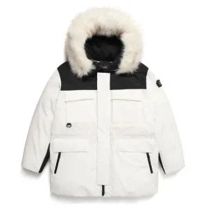 [내셔널지오그래픽](대전신세계)남여 공용 오거스틴 퍼 트리밍 중기장 구스 후디 다운 점퍼 N234UDW140