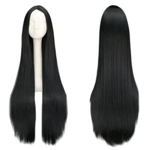 블랙 긴 생머리 여자가발 통가발 귀산분장 코스프레 가발