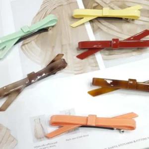 반묶음 헤어 앞 옆 미니 리본 머리 자동 머리핀 리본핀