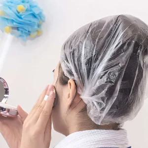 머리 일회용비닐캡 방수샤워캡 일회용머리망
