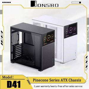 JONSBO PINECONE D41 보조 ATX 버전 컴퓨터 데스크탑 360 스크린 MATX 반투명 유리 케이스 수냉식 메쉬 측면