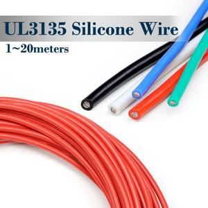 UL3135 실리콘 주석 도금 구리 와이어 30/28/26/24/22/20 AWG 유연한 내열성 전자 DIY LED 램프 조명 케이