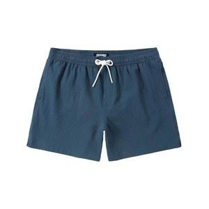 쿠지스피어 남성 수영복 반바지 5인치 시어서커 수영 트렁크 비치