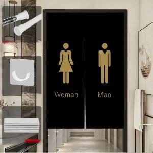 화장실 입구 가림막 커튼 화장실 일식집 업소용 식당