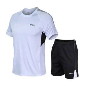 남자 여름 편안한 트레이닝 헬스복 반팔 반바지 세트