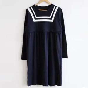 긴팔 사각나염 수유원피스 수유복 홈웨어 임산부원피스