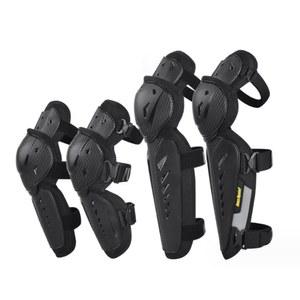 남성용 원존 4Pcs 모터사이클 무릎 정강이 보호 팔꿈치 패드 조절식 모터크로스 장갑 레이싱 사이클링 장비