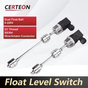 호환  히르슈만 타입 스테인리스 부자 레벨 센서 G1 나사 0-220V 길이 0-500mm 고감도 수위 오일 감지 마그