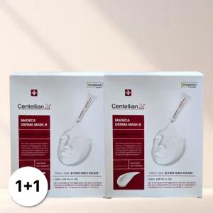 [1+1] 동국제약 센텔리안24 마데카 더마마스크3 EGF 피부장벽 팩 2박스 (20매)