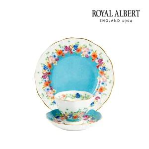 [롯데백화점]로얄알버트 100주년 뉴블룸 아카이브 디자인 컬렉션 커피잔+접시 3P_플로렌스