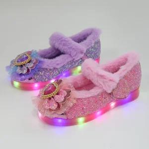 러브하트 여자 키즈 주니어 공주 털안감 여아 LED 겨울구두