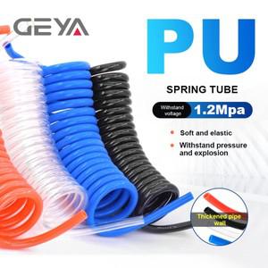 GEYA PU 공압 호스 3M/6M/9M/12M/15M 공기 압축기 호스(조인트 포함) 6mm 8mm 10mm 폴리우레탄 스프링 나선