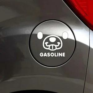 차스티커 메롱곰 가솔린 자동차 주유구스티커 화이트