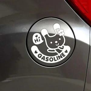 자동차스티커 하이토리 가솔린 자동차 주유구스티커 화이트