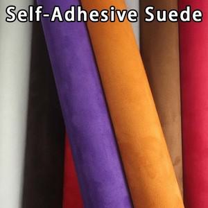 50x140cm 자가 접착 스웨이드 원단 자동차 내부 천장 개조 알칸타라 랩 롤 소파 수리 벨벳 스티커 DIY