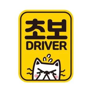 차량용자석 초보 DRIVER4 반사 자석 자동차스티커 11x14.5cm