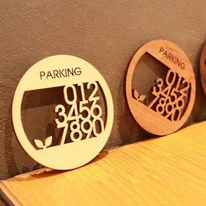 우드 주차 번호판 레이저 감성 차량용 원목 주차 번호판 자동차 인테리어 꾸미기 데코 소품 선물