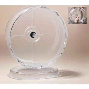 9.5인치 빅 사일런트 햄스터 휠, 미끄럼 방지 및 높이 조절 가능한 러닝 운동 시리아 햄스터, 생쥐, 저빌 작은 동물을 위한 투명 휠 청소하기 쉽습니다