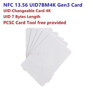 13.56mhz NFC UID7B4K S70 0 블록 쓰기 가능 7 바이트 UID 변경 재기록 3 세대 RFID 카드  매직
