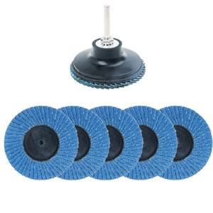 Roloc 샌딩 디스크 연마 패드 플레이트 용 6피스 3 인치 플랩 40 60 80 120 그릿 75mm 다이 그라인더 휠