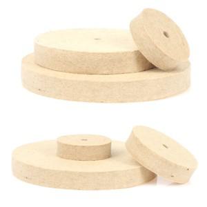 베이지 75-200mm 양모 연마 휠 버핑 패드 앵글 그라인더 금속 대리석 유리 도마그네틱 용 디스크를 느꼈습