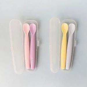 어린이 스푼 초기 세트 이유식 숟가락 실리콘 유아 이유식그릇