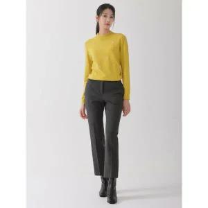 [하프클럽/지센]여성 글렌 체크 양기모 일자 팬츠 LFPTOA02_GR