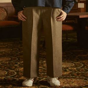 [원더플레이스][골라(GOLA)] 우먼 체크 패턴 세미 와이드 팬츠