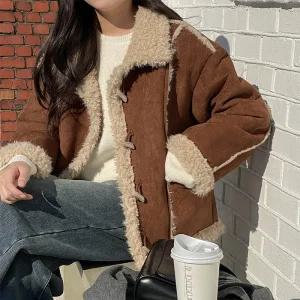 [코코블랑] 누벨 덤블 카라 무스탕 자켓