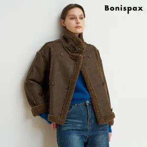 [롯데백화점]미니멈에브리데이/보니스팍스 투 버클 양털 오버핏 무스탕 (XP4JK008L0)