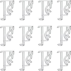 큐텍 밸런스 클립 2인치 12개 투명 플라스틱 숨겨진 리테이너 홀더, 윈도우 블라인드 밸런스, 수평 인조 및 우드 부품