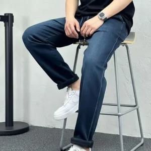 남성 기모청바지 데님 스판 보온 캐주얼 빅사이즈 스판 기모 작업복 따뜻한 데님 겨울 청바지