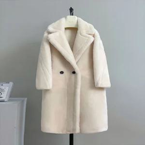 양털 무스탕 모피코트 테디베어 롱 코트