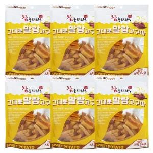 [골드스마일]강아지 반건조 말랑 고구마 스틱 250g 6P 영양 간식