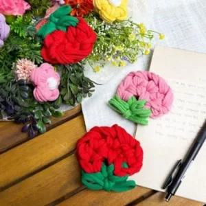 카네이션 보석 십자수 키링 만들기 업사이클링 양말목