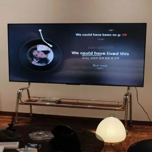 티비스탠드 거치대 받침대 다리 이동형 50-75인치 이동식 티비다이 벽면밀착 대형