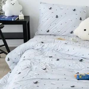 이불베개세트 주토피아 차렵이불 베개세트 슈퍼싱글 SS 그레이 베개솜 별매