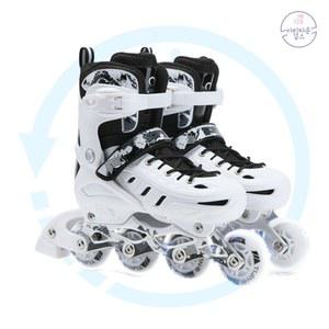 롤러브레이드 화이트 일반바퀴 깜박 배낭 않고 블랙 34개에 인라인 30