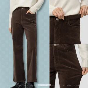 코듀로이 부츠컷 팬츠 여성 가을 겨울 골덴 바지 (국내산) 9656 여자 간절기 9부 키작녀