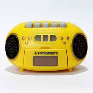 카세트 레트로 가챠 오디오 플레이어 레코딩 옐로우 모형