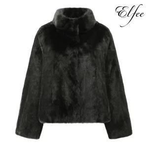 Elfee 풀스킨 휘메일 밍크 케이프 자켓 (E9W3EJ16)