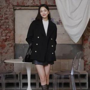 잇미샤 [24 F/W] 더블 버튼 핸드메이드 하프 코트 ITOAZHL700 324737