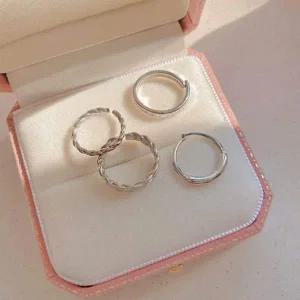 [골드스마일]패션 데이 여성 실버 기본 반지 4개 세트 실반지 레이